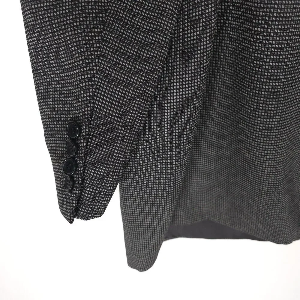 HUGO BOSS Vintage Sport Coat Blazer 44L USA MADE EINSTEIN Virgin Wool UNION MADE